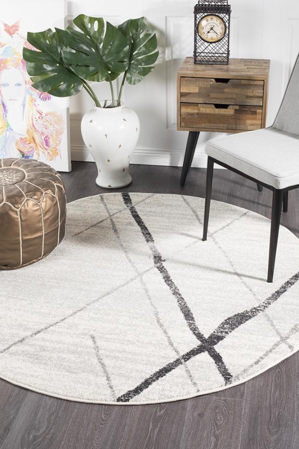 Grey Floor Rug Colour White Grey