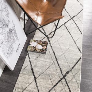 Grey Floor Rug Colour White Grey