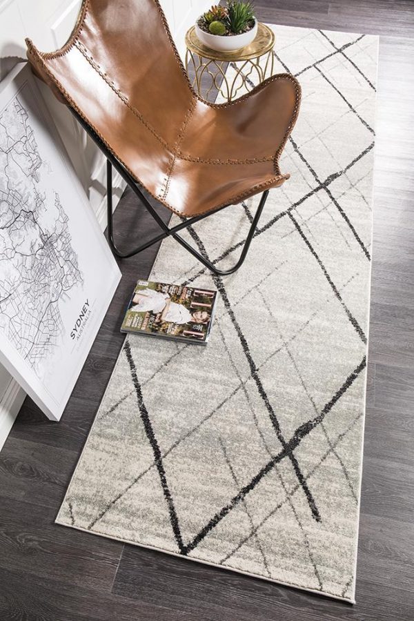 Grey Floor Rug Colour White Grey