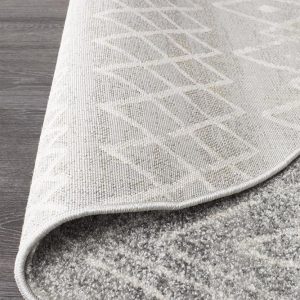 Silver Floor Rug Silver Coloured