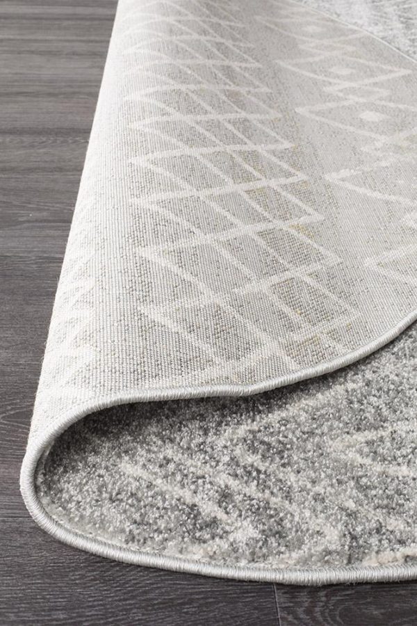 Silver Floor Rug Silver Coloured