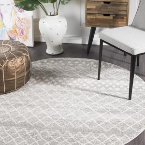 Floor Rug Silver Coloured