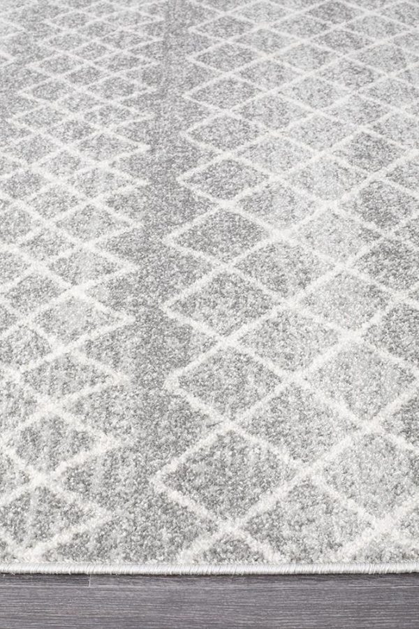 Silver Floor Rug Silver Coloured