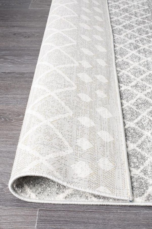 Silver Floor Rug Silver Coloured