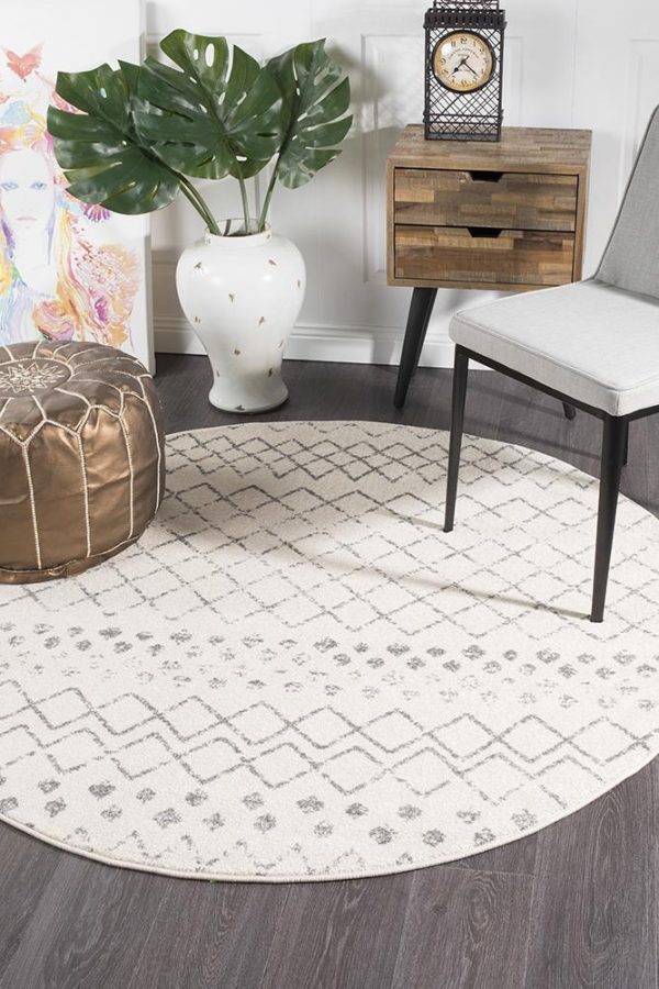 Floor Rug | White-Grey Coloured