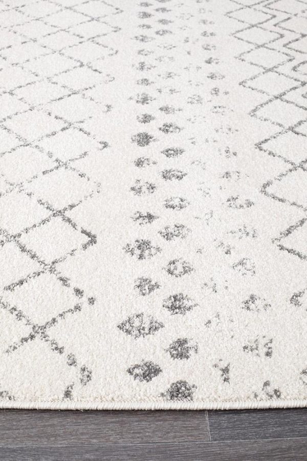 Floor Rug | White-Grey Coloured