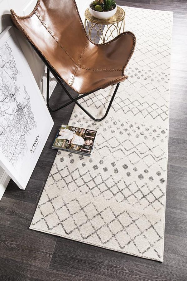 Floor Rug | White-Grey Coloured
