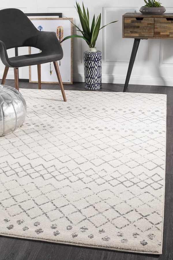 Floor Rug | White-Grey Coloured Floor Rug | White-Grey Coloured