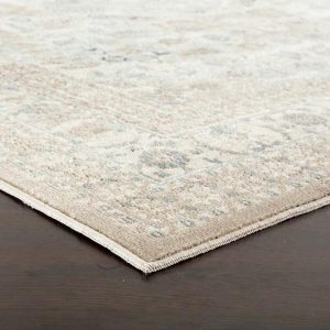 Elegant Traditional Beige Living Room Rug