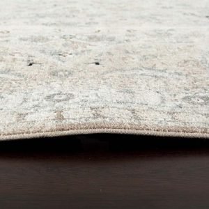 Elegant Traditional Beige Living Room Rug