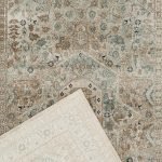 Elegant Traditional Beige Living Room Rug