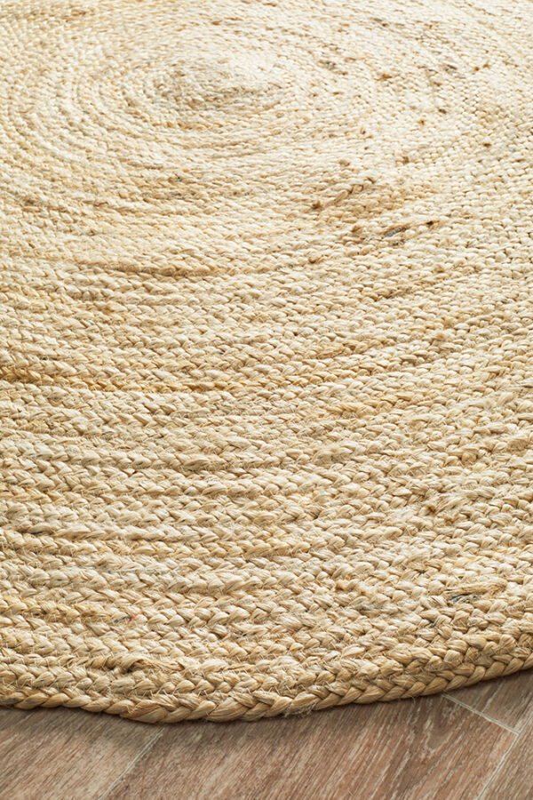 Round Jute Natural Rug