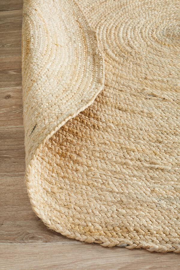 Round Jute Natural Rug