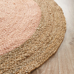 Round Pink Rug Circle Rug
