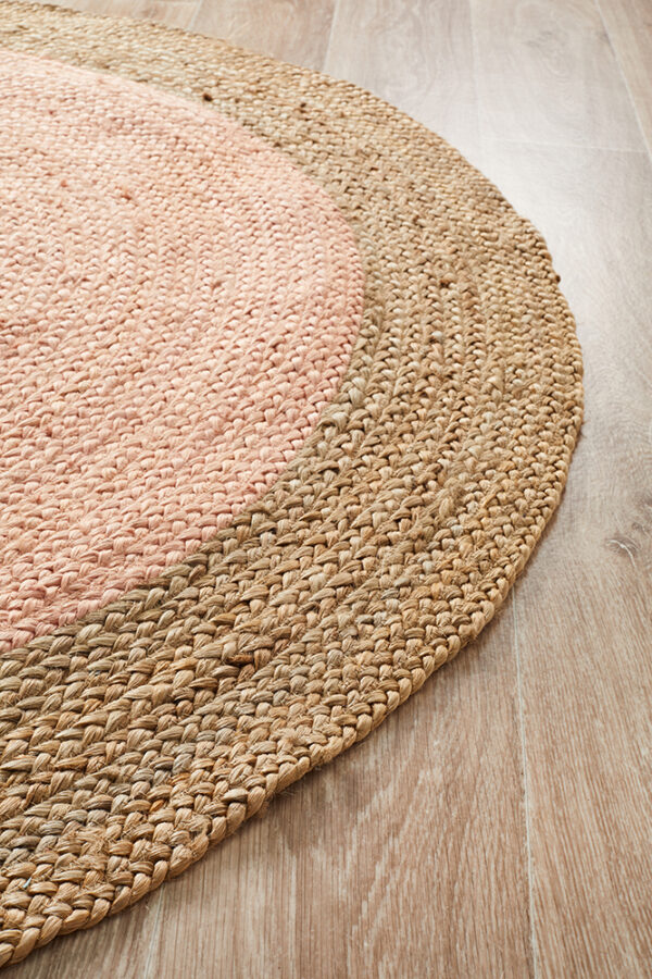 Round Pink Rug Circle Rug