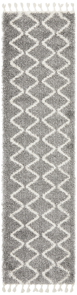 Condensed Shag Pile Rug Hallway Runner Design
