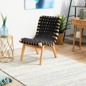 Madras Blue Flat Weave Rug Proflie