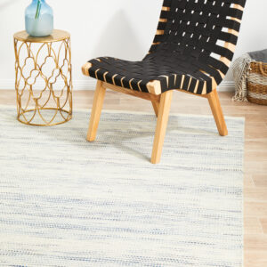 Madras Blue Flat Weave Rug