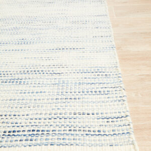 Madras Blue Flat Weave Rug Edge