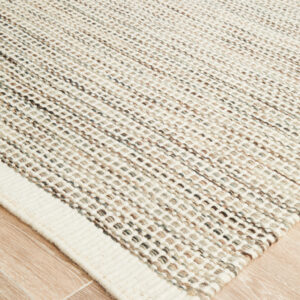 Madras Natural Flat weave Rug End View