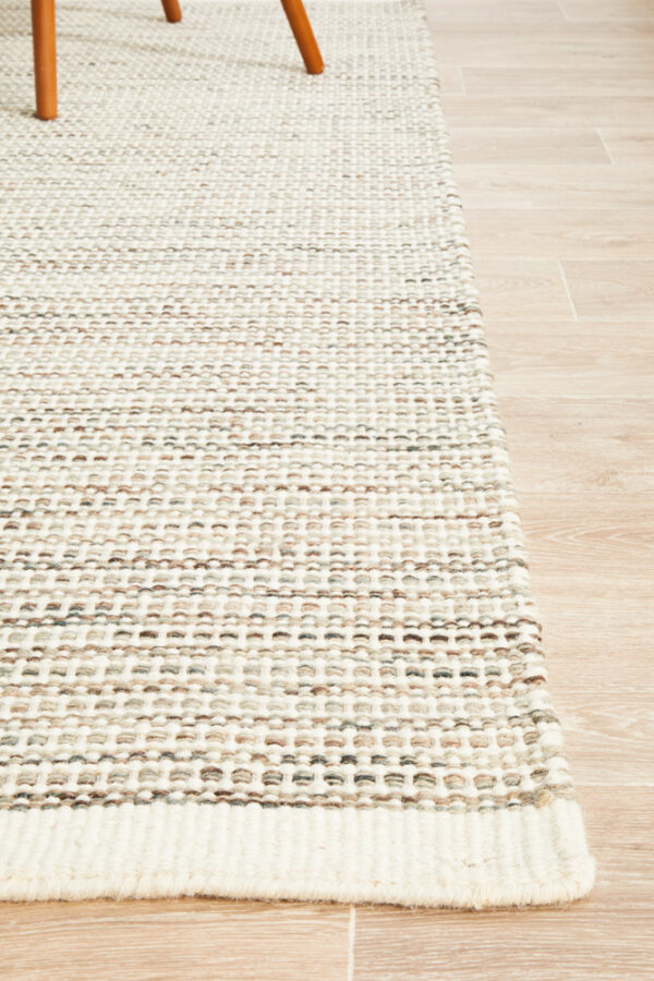 Madras Natural Flat weave Rug Side View