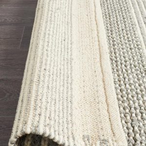 Silver Hellena Braided Silver Felted Wool Rug