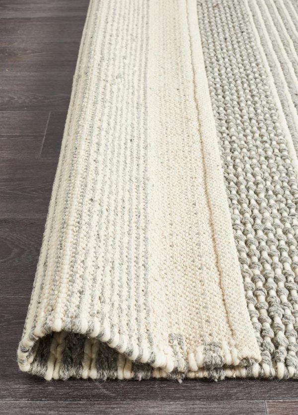 Silver Hellena Braided Silver Felted Wool Rug