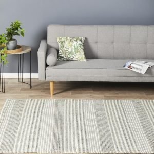 Hellena Braided Silver Wool Rug