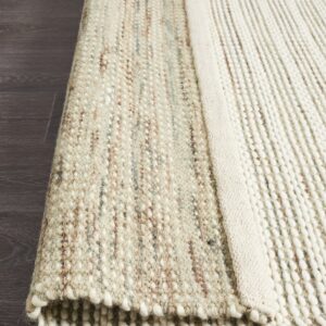 Hand-Braided Felted Wool Rug Back Of Rug Profile