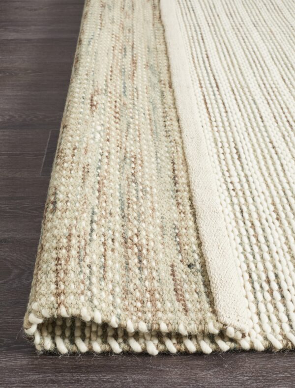 Hand-Braided Felted Wool Rug Back Of Rug Profile