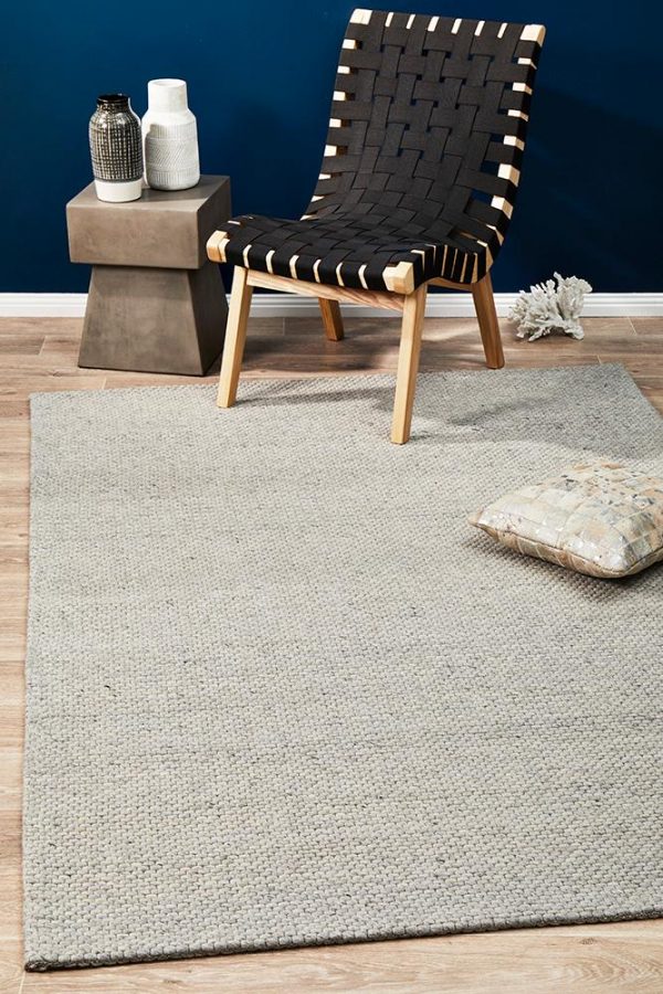 Viscose Wool Striped Grey Rug Viscose Wool Striped Grey Rug Living room