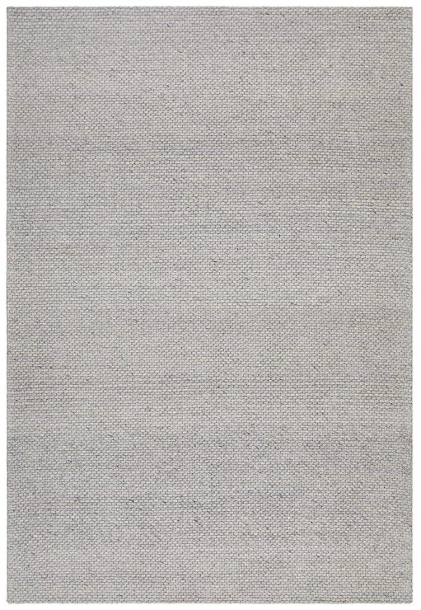 Viscose Wool Striped Grey Rug