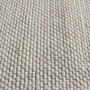 Viscose Wool Striped Grey Rug
