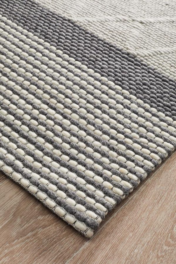 Low Pile Wool Rug Corner View