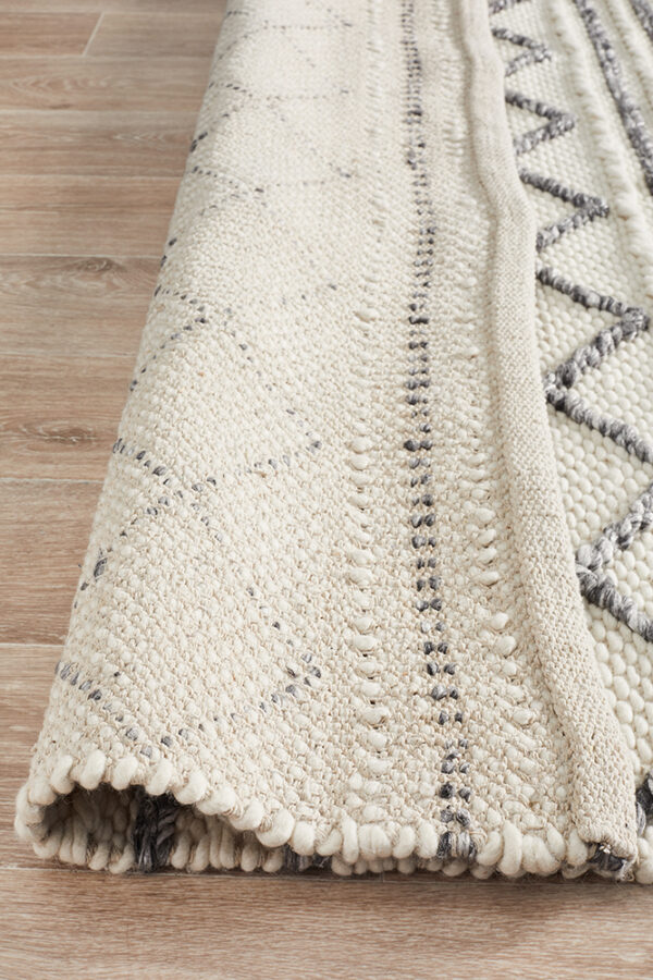 Loop Pile Wool Rug Side Backing Of rug