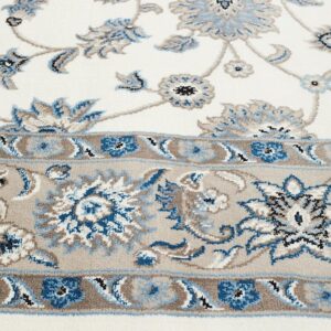 Classic White With Beige Border Rug