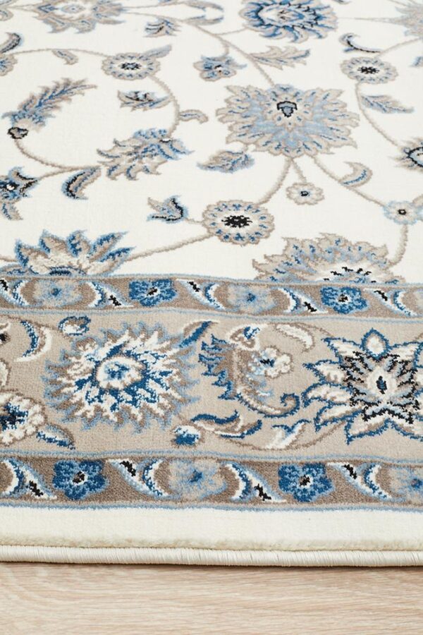 Classic White With Beige Border Rug