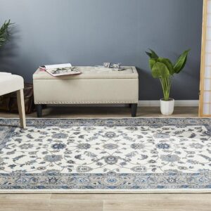 Classic White With Beige Border Rug