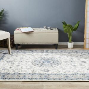 Traditional Rug | Colour White With Beige Border