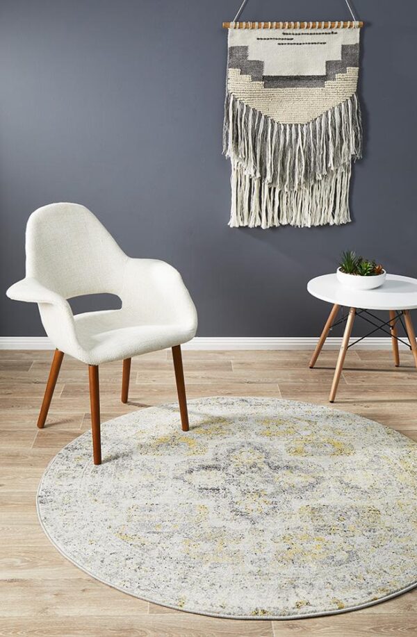 Silver Furniture Area Rug Round