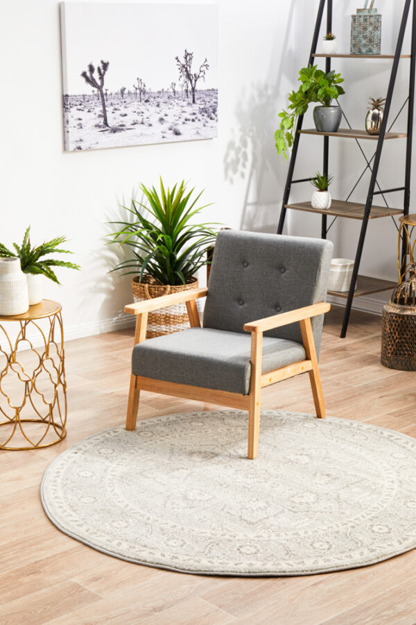 Traditional Flower Style Rug Round Rug