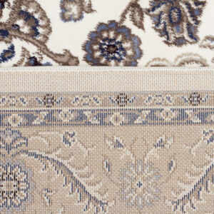 Traditional Rug | Colour White With Beige Border Backing