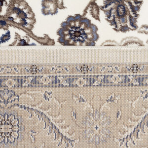 Traditional Rug | Colour White With Beige Border Backing