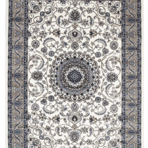 Traditional Rug | Colour White With Beige Border Backing Full
