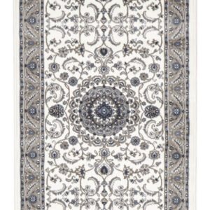 Traditional Rug | Colour White With Beige Border Backing Full Runner