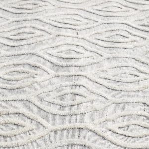 White Hand Loomed Modern Rug