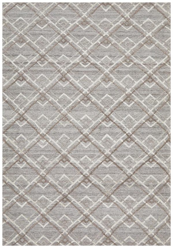 Silver Clear-Cut Modern Rug
