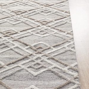 Silver Clear-Cut Modern Rug