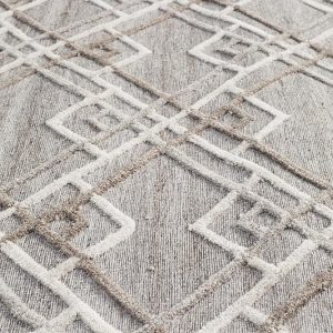 Silver Clear-Cut Modern Rug