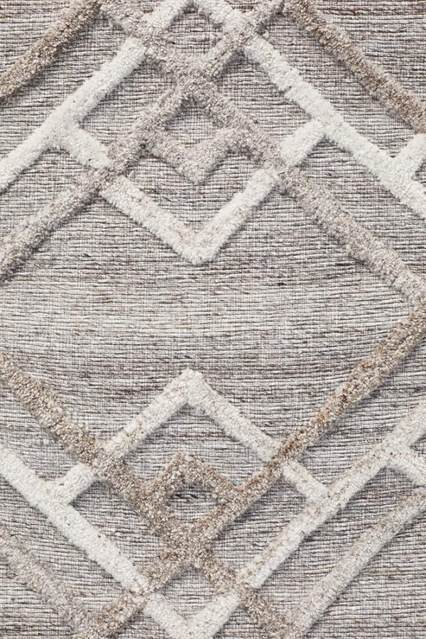 Silver Clear-Cut Modern Rug